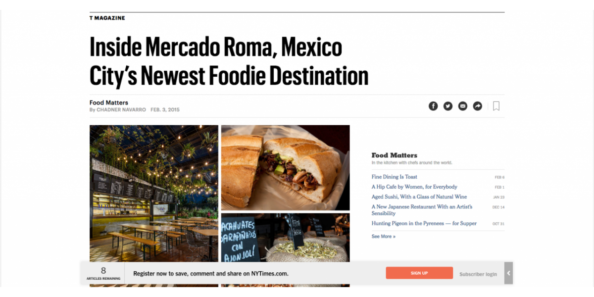Inside Mercado Roma, Mexico City’s Newest Foodie Destination