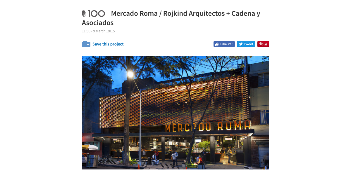 Mercado Roma / Rojkind Arquitectos + Cadena y Asociados
